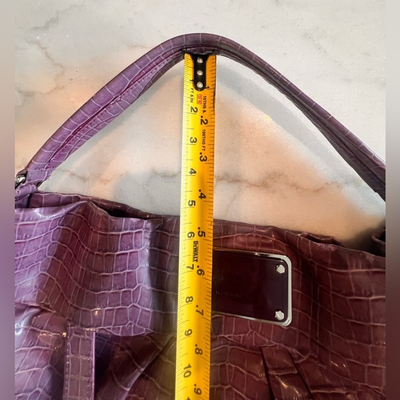 Marc By Marc Jacobs VINTAGE CrocEmbossed Purple Hobo/Sling Bag X-LARGE Crossbody - Picture 7 of 17